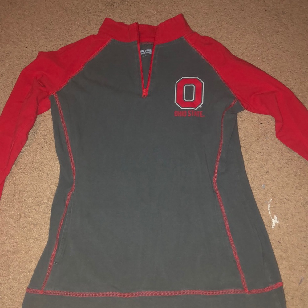 Ohio state pull over / half zip, lightly worn